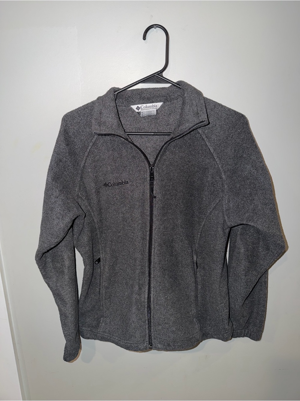 Columbia Women's Dark Gray Full-Zip Teddy Fleece Jacket